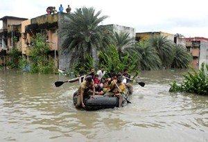 people rescued on a boat