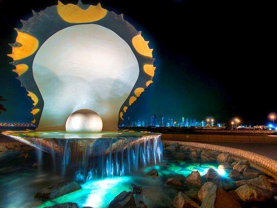 Qatar pearl fountain